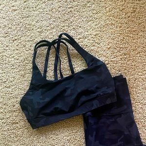 Camo deep coal color Lululemon Energy Sports Bra